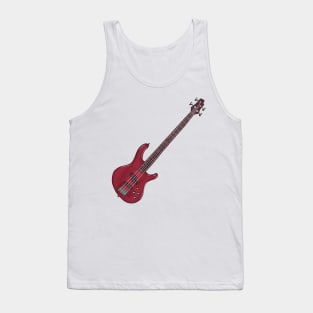 Red Bass Instrumental Music Tank Top